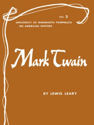 cover image of Mark Twain--American Writers 5